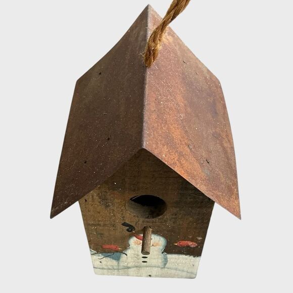 Birdhouse Vintage Handmade Snowman - Picture 4 of 7